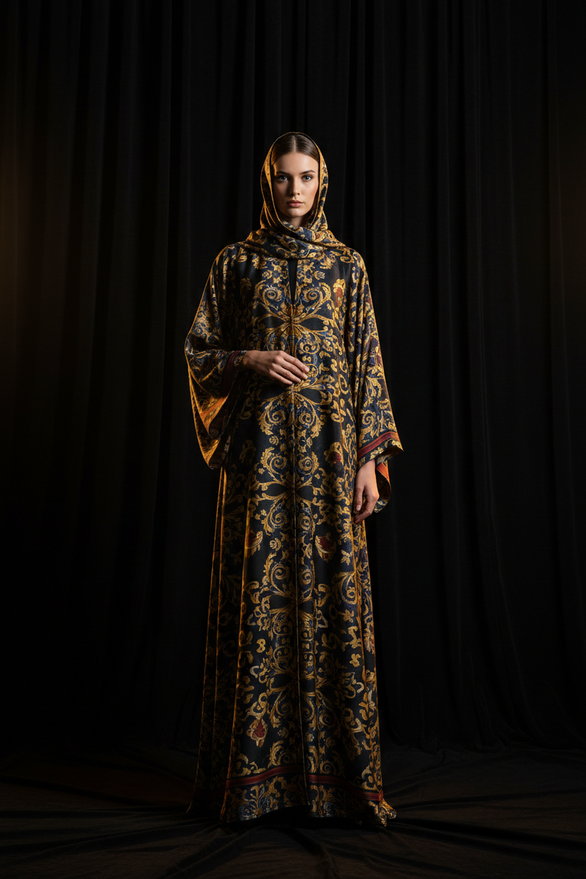 Printed Abaya